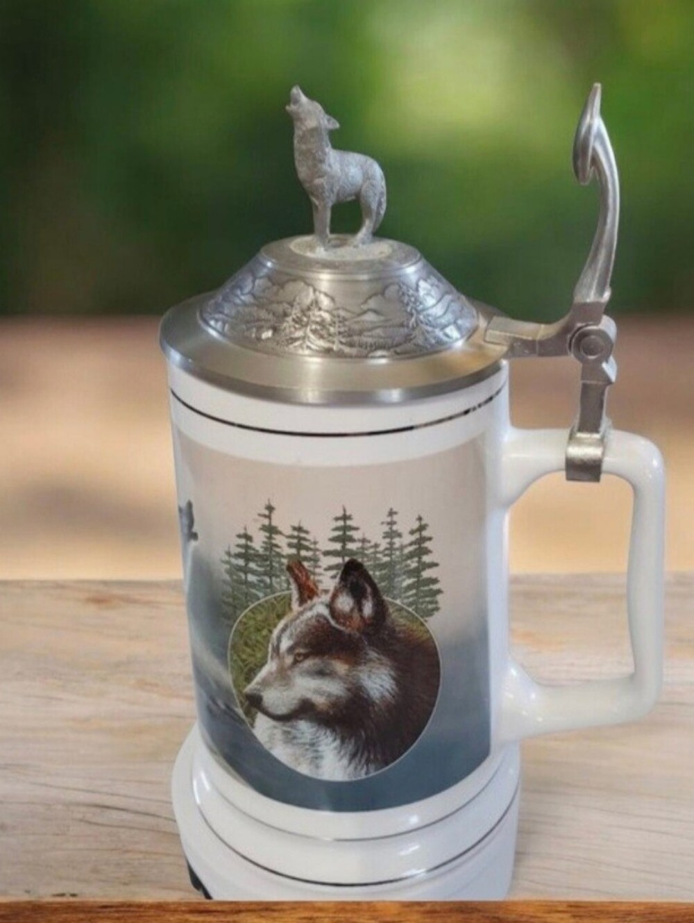 Call of the Wild Stein Tankard Timber Wolf Lord of the Wilderness